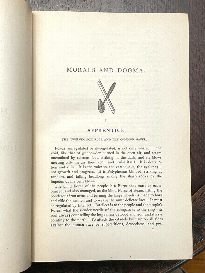 1918 MORALS AND DOGMA - FREEMASONRY ANCIENT SCOTTISH RITE MASONIC HISTORY