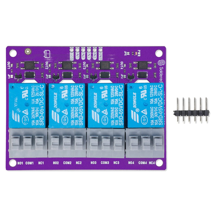 4-Channel Relay Board by Soldered Electronics - The Pi Hut