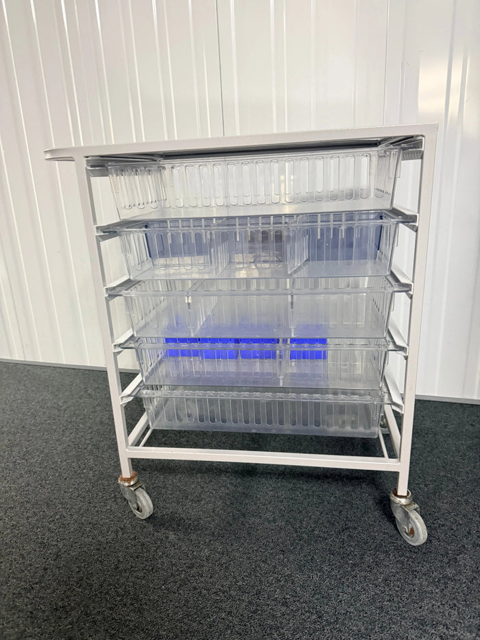 Clinical Storage Trolley with Basket Shelves Clinical Storage Trolley SelfiMed UK
