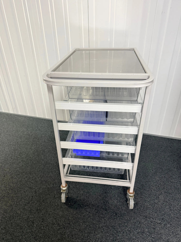 Clinical Storage Trolley with Basket Shelves Clinical Storage Trolley SelfiMed UK