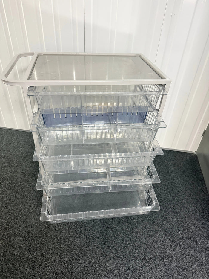 Clinical Storage Trolley with Basket Shelves Clinical Storage Trolley SelfiMed UK