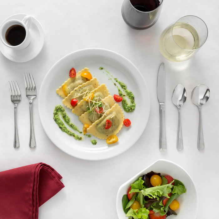 Acopa Landsdale 18/8 Stainless Steel Extra Heavy Weight Flatware Set with Service for 12