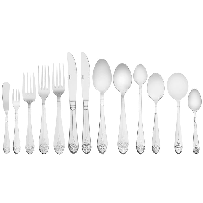 Acopa Monaca 4 3/8" 18/8 Stainless Steel Extra Heavy Weight Demitasse Spoon - 12/Pack