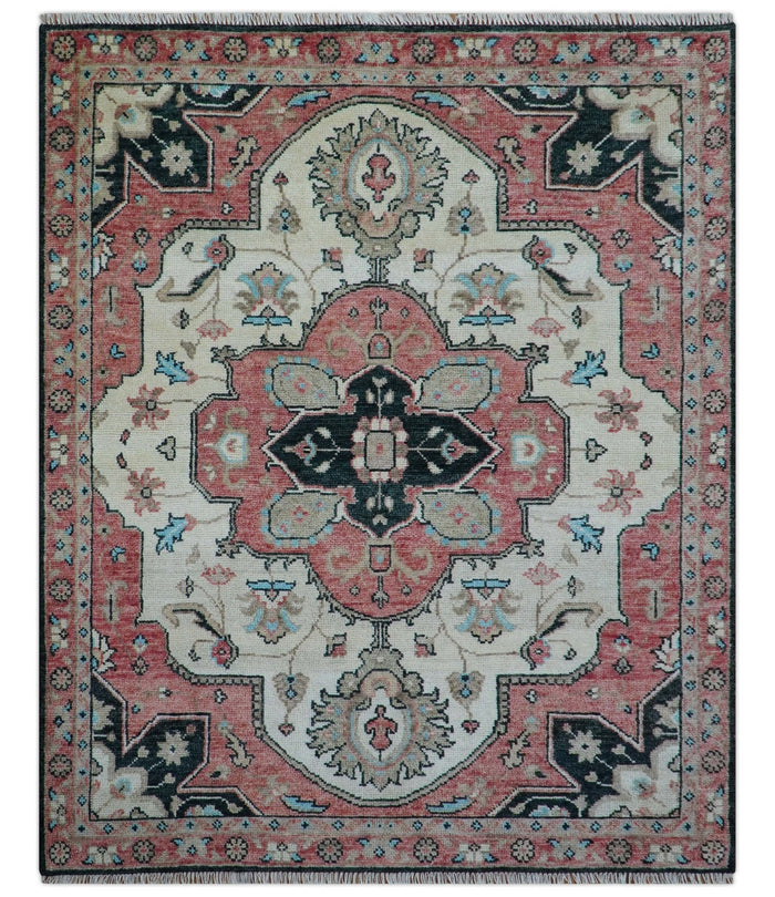 Allure Custom Made Turkish Design Beige Hand Knotted Wool Rug - The Rug Decor