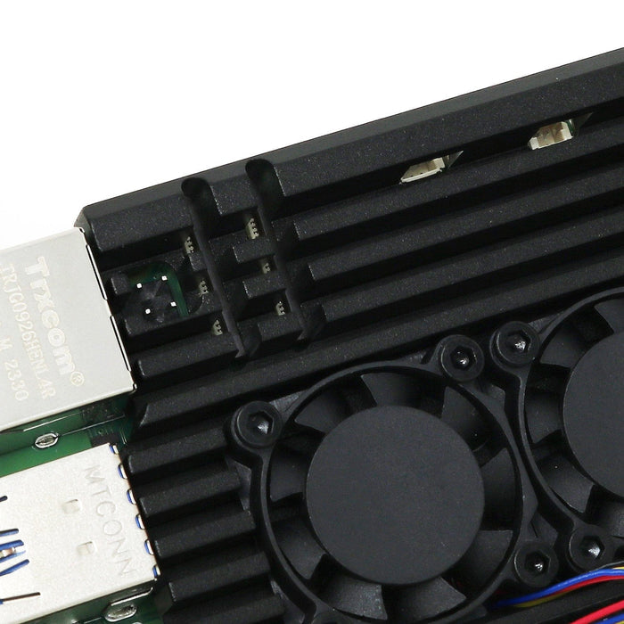 Aluminium Armour Dual-Fan Heatsink Case for Raspberry Pi 5 by The Pi Hut - The Pi Hut