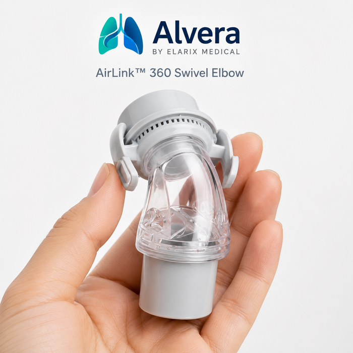 Alvera AirLink 360 Swivel Elbow for AirFit F20, AirTouch F20 and AirFit F30 Masks Single Pack CPAP Elbow SelfiMed UK