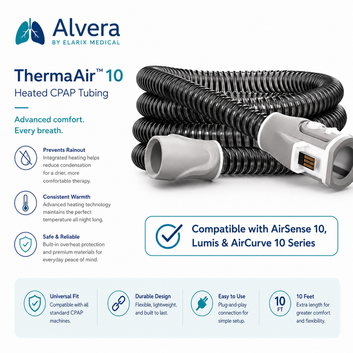 Alvera ThermaAir™ 10 Heated CPAP Tubing SelfiMed UK