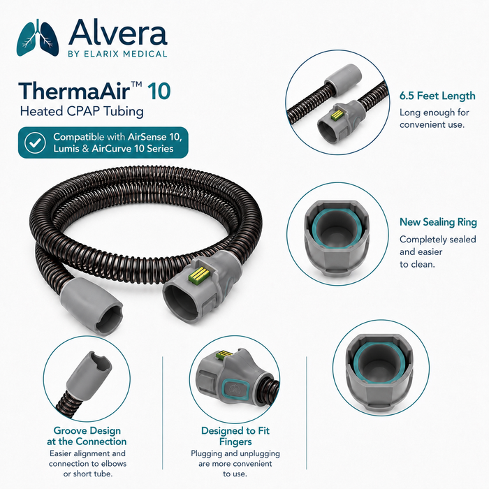 Alvera ThermaAir™ 10 Heated CPAP Tubing SelfiMed UK