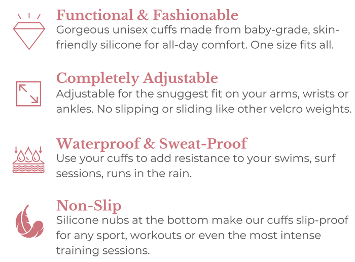 Silicone non slip ankle & wrist weights