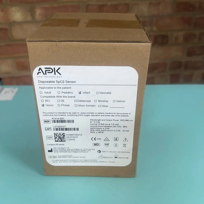 APK Compatible Disposable Wrap SpO2 Sensors - Expired date - Box of 25 SelfiMed UK
