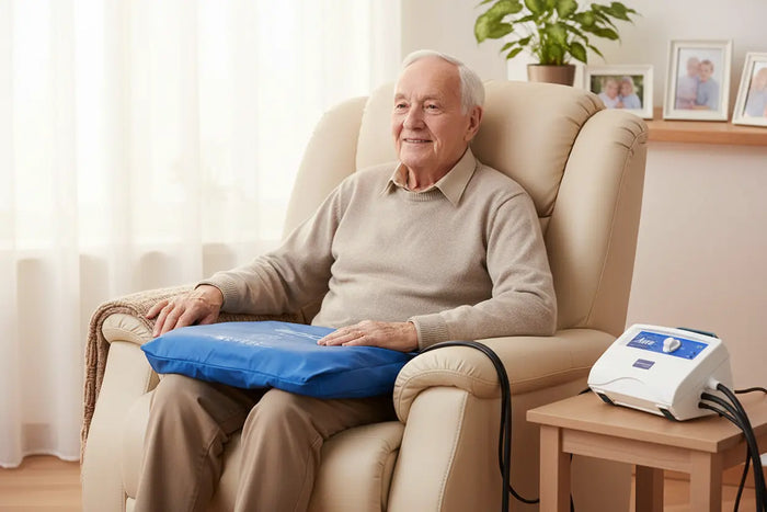 Arjo Huntleigh Aura Inflatable Cushion and Pump inflatable cushion pump SelfiMed UK