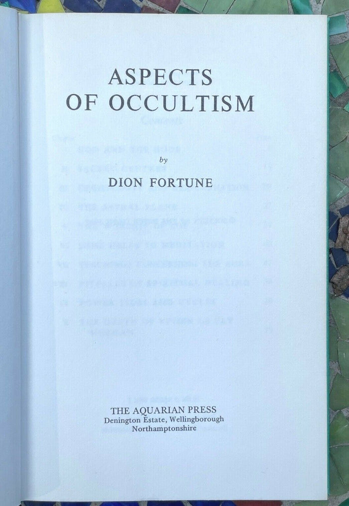 ASPECTS OF OCCULTISM - DION FORTUNE, 1973 SPIRITUAL HEALING MEDITATION ASTRAL