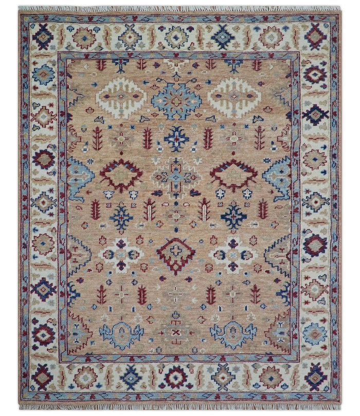 Astra Custom Made Turkish Peach Hand knotted Wool Rug - The Rug Decor