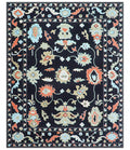 Azure Custom Made Traditional Oushak Black Hand Tufted Wool Rug - The Rug Decor