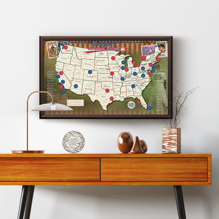 Ballpark Travel Quest Map - ships directly from maker