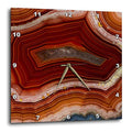 Banded Agate - Rust Colored Wall Clock, 15" x 15" - EK CHIC HOME