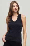 Barefoot Dreams  | CCUL Scallop V-Neck Tank
