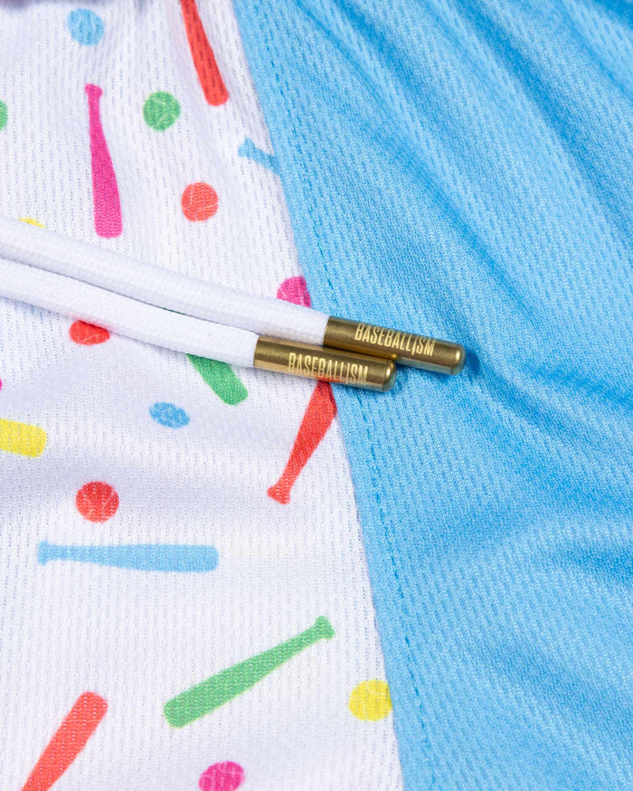 Baseballism | Batter Up Bakery Confetti Cupcake Diamond Air Mesh Shorts