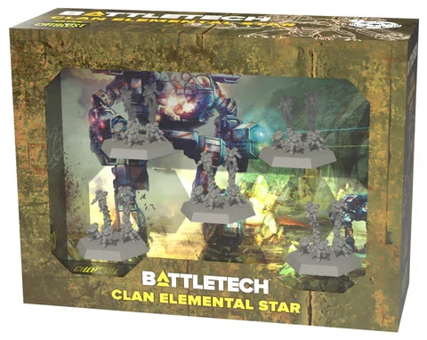 BattleTech Clan Elemental Star Miniatures Set with detailed figures and mechs for tabletop gaming.