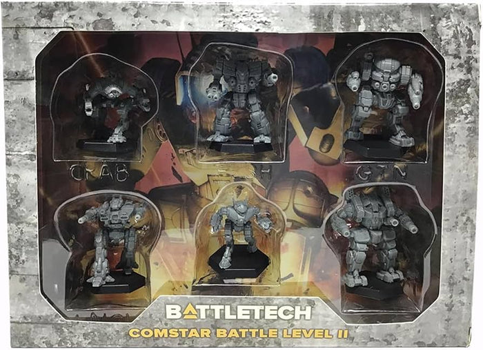 Battletech Comstar Force Packs featuring six detailed miniatures ready for tabletop gaming