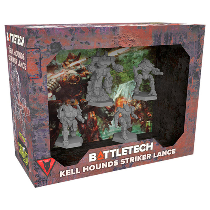 Catalyst Games BattleTech Kell Hounds Striker Lance Miniatures Set with four detailed models