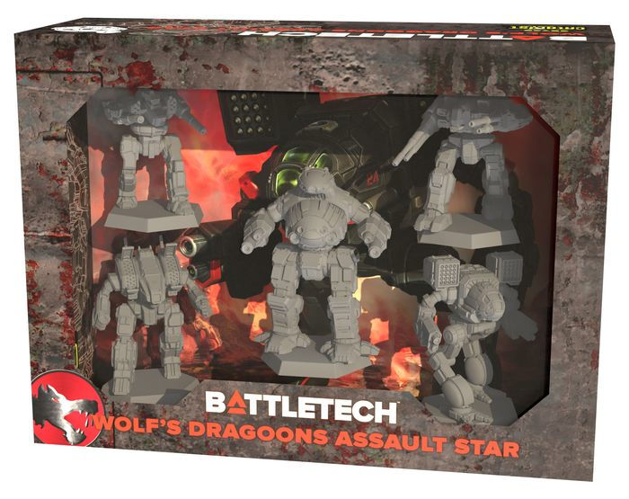 BattleTech Wolf's Dragoons Assault Star Miniatures Set by Catalyst Games for tabletop gaming enthusiasts
