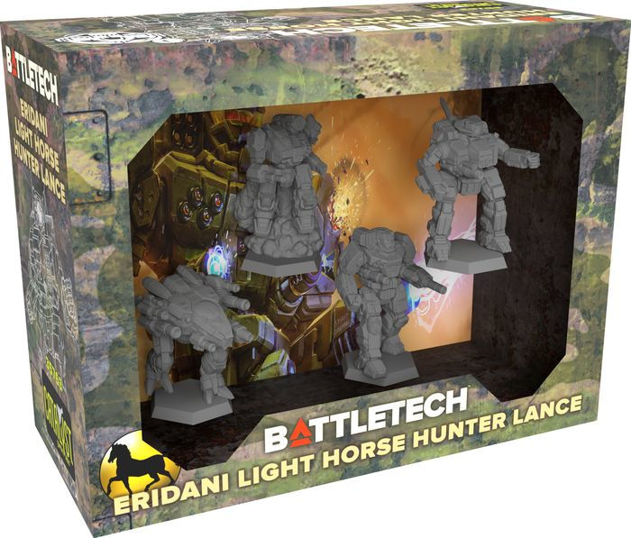 Battletech Eridani Light Horse Hunter Lance Miniatures Set by Catalyst Games with Four Detailed Figures