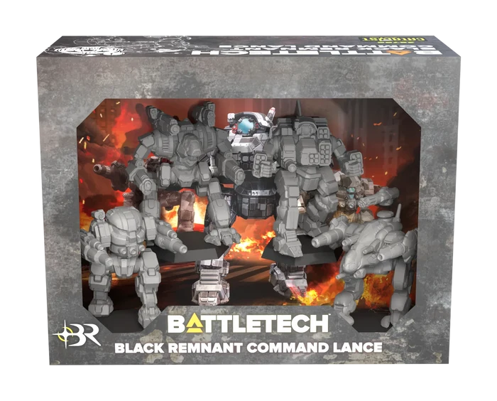 Catalyst Games BattleTech Black Remnant Command Lance Miniatures Set with Detailed Mechs and Figures