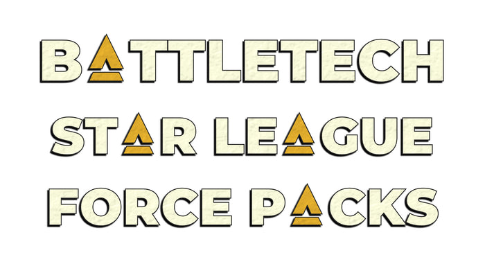Battletech Star League Force Packs logo with bold letters and iconic design for tabletop gaming enthusiasts