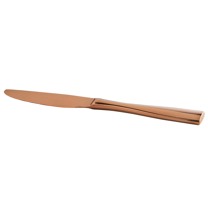 Bon Chef S3011RG Manhattan 9" 18/10 Extra Heavy Weight Rose Gold Stainless Steel Dinner Knife - 12/Pack