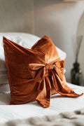 Bow Luxe Orange Cushion