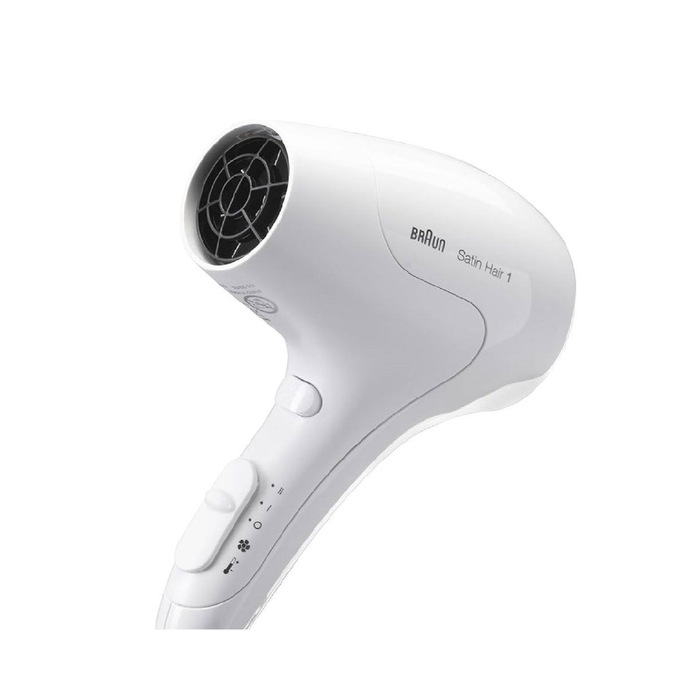 Braun BRHD180E Satin Hair 1 Power Perfection Dryer with Styling Nozzle - White
