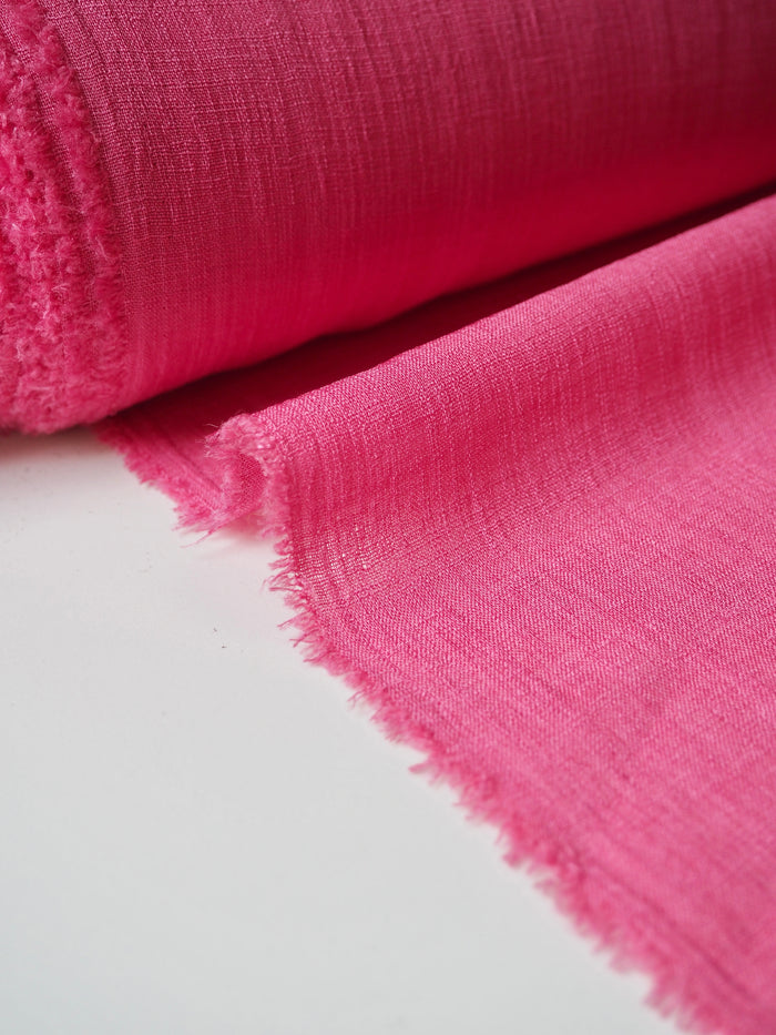 Bright Pink Polyester Voile