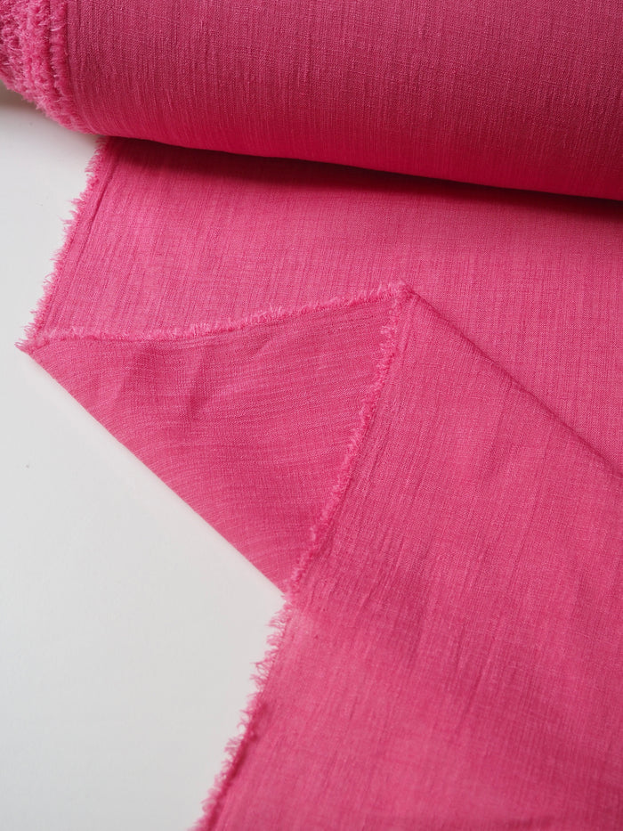 Bright Pink Polyester Voile