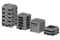 Cross Electric Designs Alpha Strike Small building terrain set 3D printed miniature urban buildings for tabletop gaming