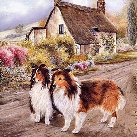 Cabin Dogs Diamond Painting Kit - DIY