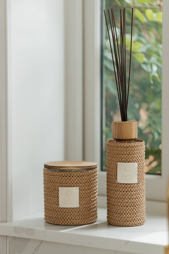 Capri Woven Candle