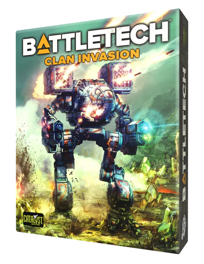 Catalyst Game Labs Battletech: Clan Invasion Box Set featuring an illustrated mech on the cover