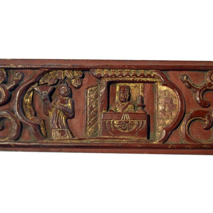 Chinese Hand Carved Wood Plaque-2. Asian & Chinese Furniture, Art, Antiques, Vintage Home Décor for sale at FEA Home