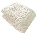 White textured blanket on a white background
