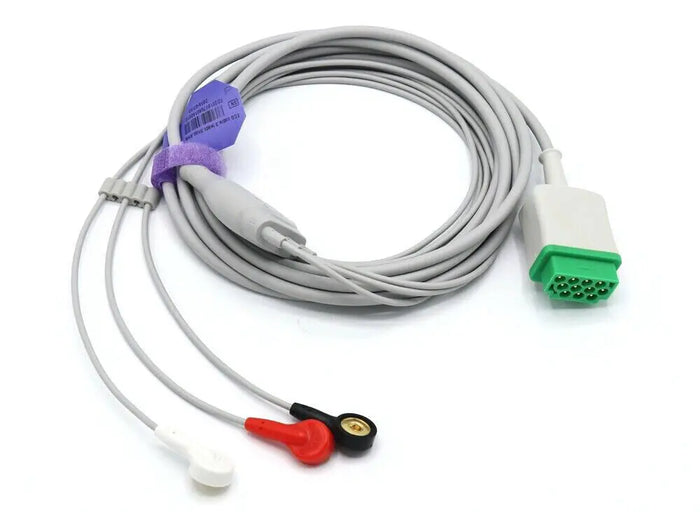 Compatible GE Marquette Patient Monitor 11 Pin Snap ECG Cable - Next Day Delivery next day delivery SelfiMed UK