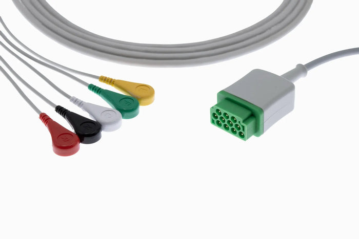 Compatible GE Marquette Patient Monitor 11 Pin Snap ECG Cable - Next Day Delivery next day delivery SelfiMed UK