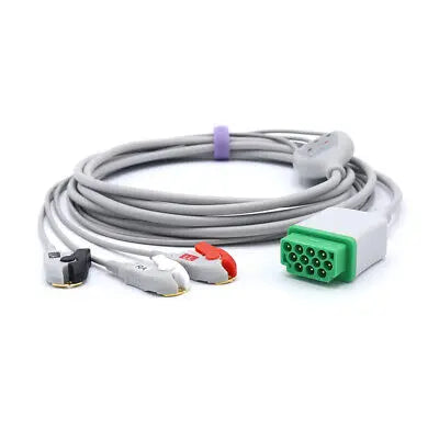 Compatible GE Marquette Patient Monitor 11 Pin Snap ECG Cable - Next Day Delivery next day delivery SelfiMed UK