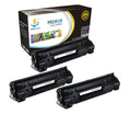 Compatible HP CB435A Standard-Yield Black Toner Cartridges, 3-Pack, for LaserJet P1005 P1006 P1007 P1008 P1009 Printers