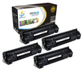 Compatible HP CB436A Standard-Yield Black Toner Cartridges, 4-Pack, for LaserJet P1505 P1505N M1120 M1120n M1522 1522F Printers