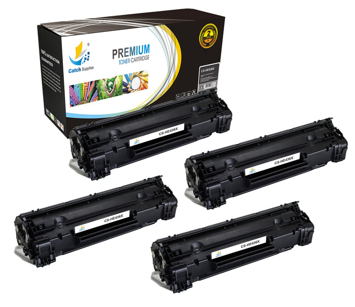 Compatible HP CB436X High-Yield Black Toner Cartridge Toner Cartridges, 4-Pack | Catch Supplies