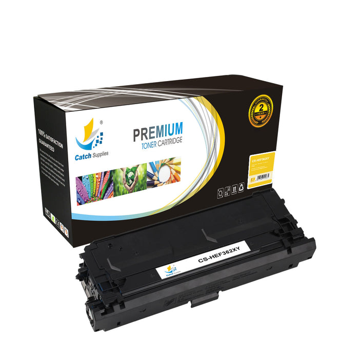 Compatible HP CF360X, CF361X, CF362X, CF363X High-Yield Black, Cyan, Magenta & Yellow Toner Cartridges, 5-Pack, for Color LaserJet Enterprise M552 M553dh M553n M553x Printers