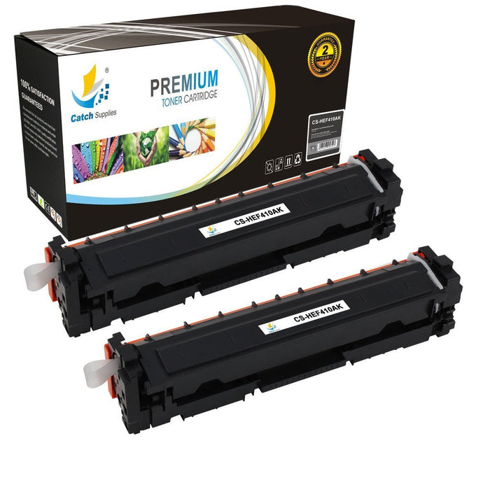 Compatible HP CF410A Standard-Yield Black Toner Cartridges, 2-Pack, for LaserJet Pro M452dn M452dw M452nw M477fdn M477fdw M477fnw Printers