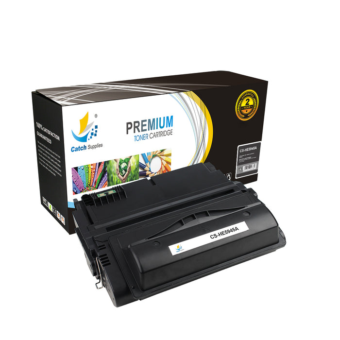 Compatible HP Q5945A Standard-Yield Black Toner Cartridges, 3-Pack, for LaserJet M4345xs M4345xm 4345 4345xm 4345x 4345xs Printers
