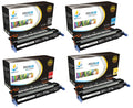 Compatible HP Q6470A, Q6471A, Q6472A, Q6473A Standard-Yield Toner Cartridges, 4-Pack